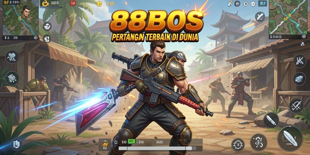 Tangkapan layar dari gameplay seru di 88BOS Battle Royale.