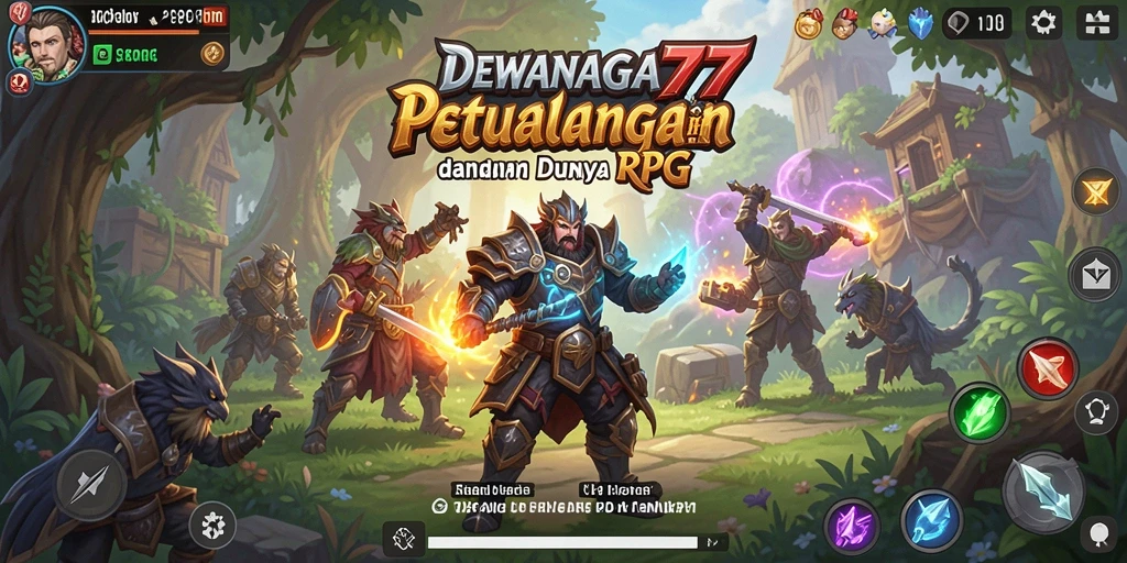 Tampilan gameplay seru dari DEWANAGA77 yang menampilkan petualangan RPG.