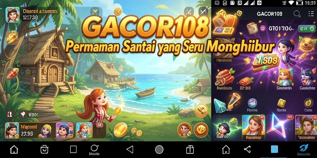 Tampilan gameplay menarik dari GACOR108 yang penuh warna.