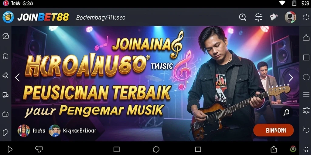 Screenshot gameplay <strong>JOINBET88</strong> menunjukkan pengalaman musik yang seru dan interaktif.