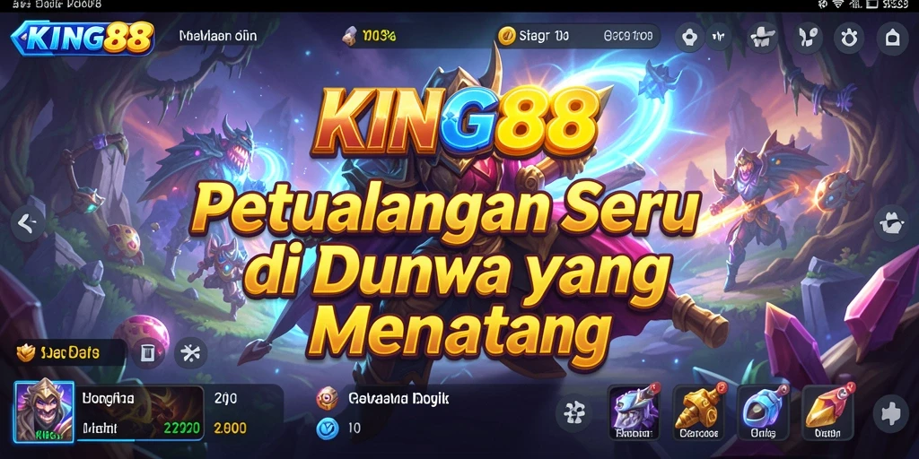 Tampilan awal gameplay KING88 yang menampilkan aksi petualangan yang seru.