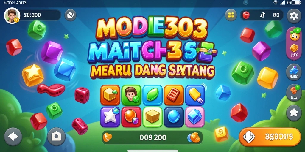 Screenshot gameplay MODE303 yang seru dan berwarna.