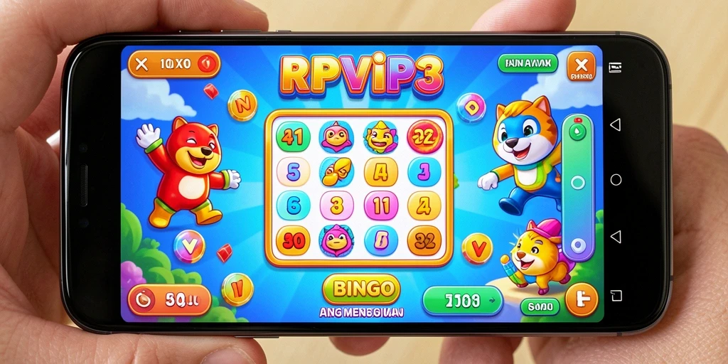 Screenshot gameplay RPVIP3 menampilkan momen seru saat bermain Bingo.