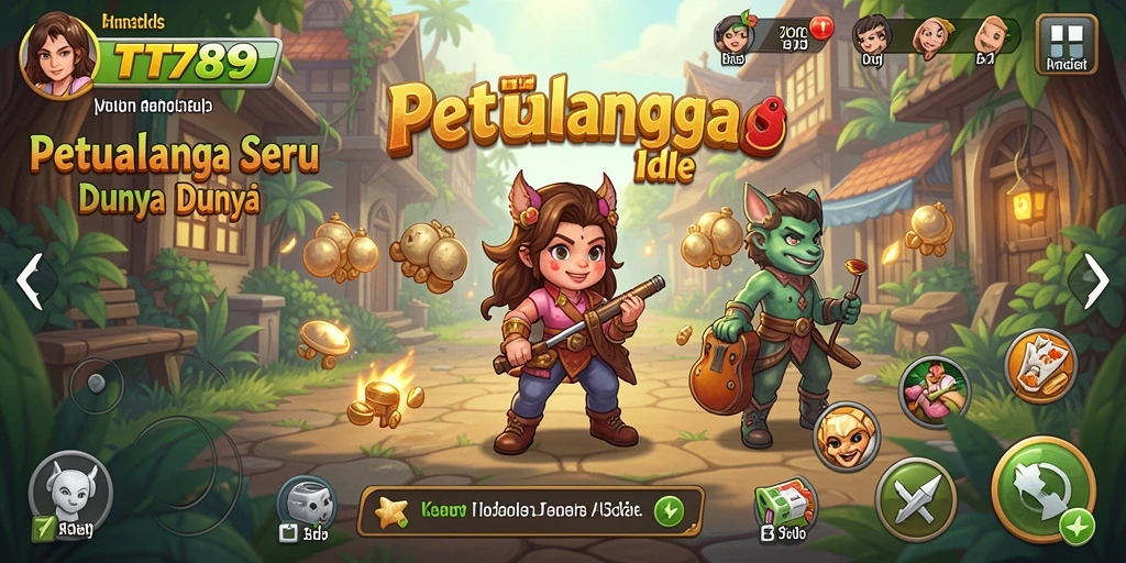 Tampilan gameplay dari TT789 yang menakjubkan dan menarik di genre Idle.