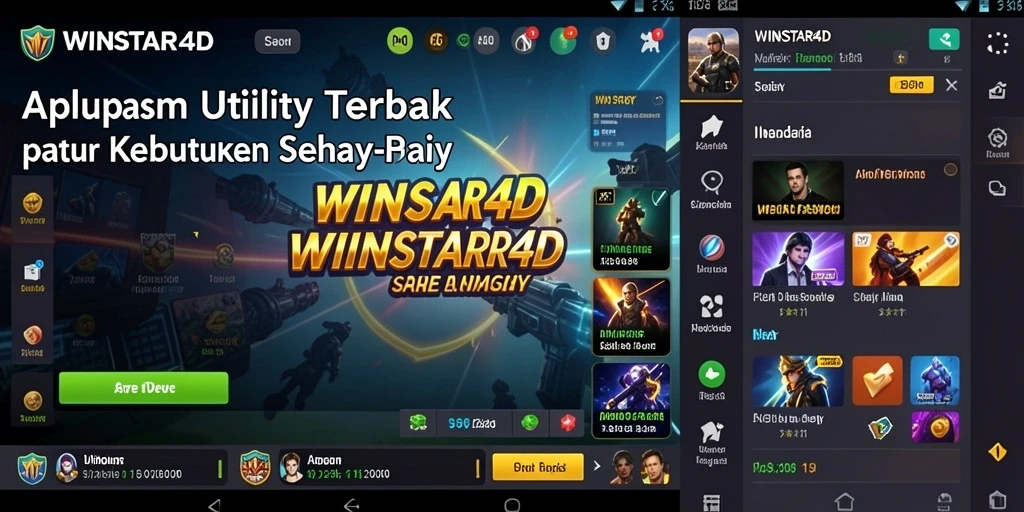 Tampilan utama WINSTAR4D dengan fitur-fitur Utility yang lengkap.